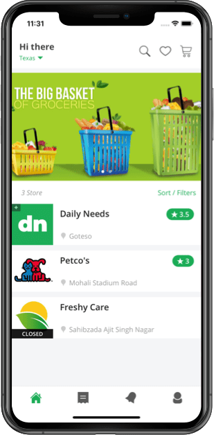 iOS and Android Grocery Ordering Apps for Customers